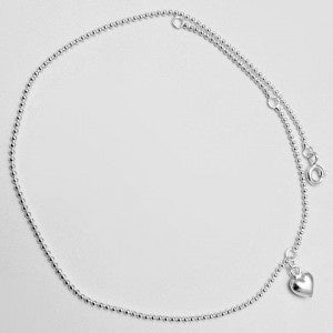 Anklet Ball Chain With Heart | Carpe Diem With Remi