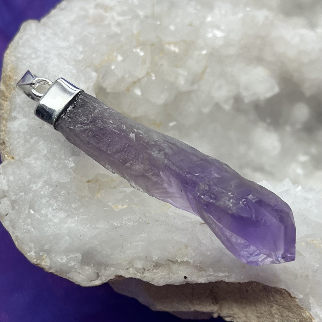 Pendant Amethyst Celestial Raw Point 7.8 cm