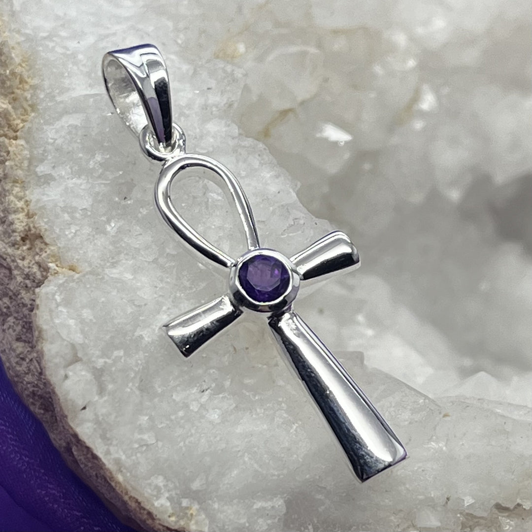 Pendant Amethyst Ankh 4.1 cm