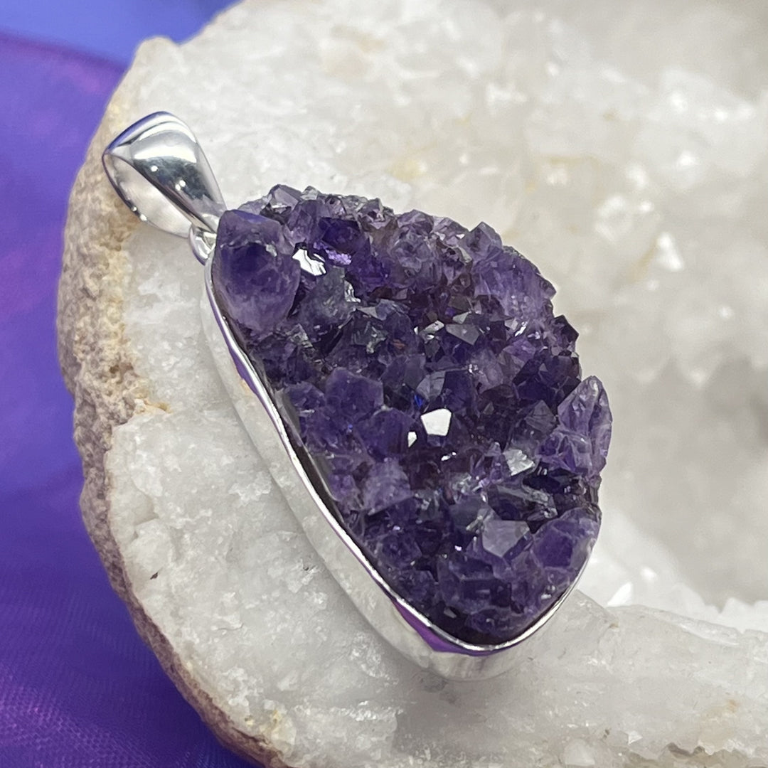 Pendant Amethyst Cluster Freeform 4.5 cm