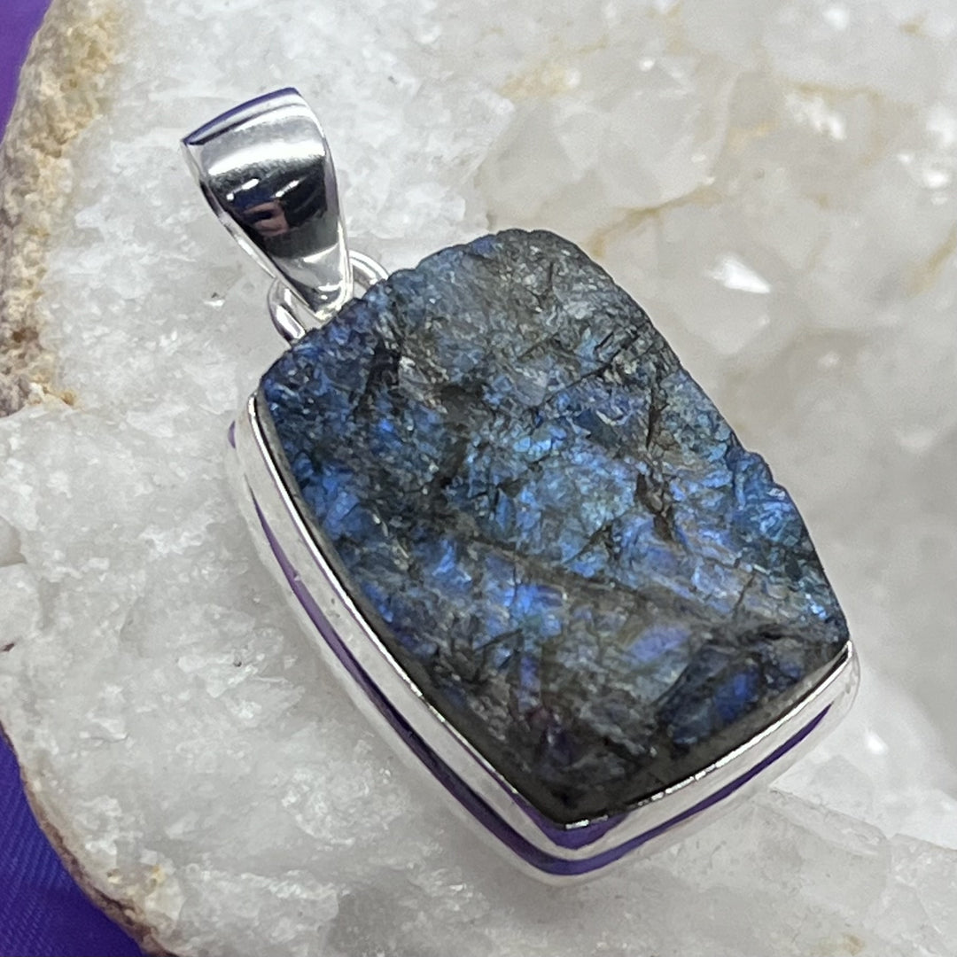 Pendant Labradorite Rectangle 3.8 cm