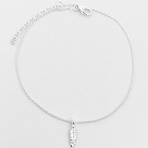 Anklet Sterling Silver Feather | Carpe Diem With Remi