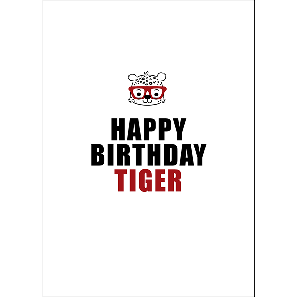 Birthday Card Happy Birthday Tiger | Carpe Diem With Remi