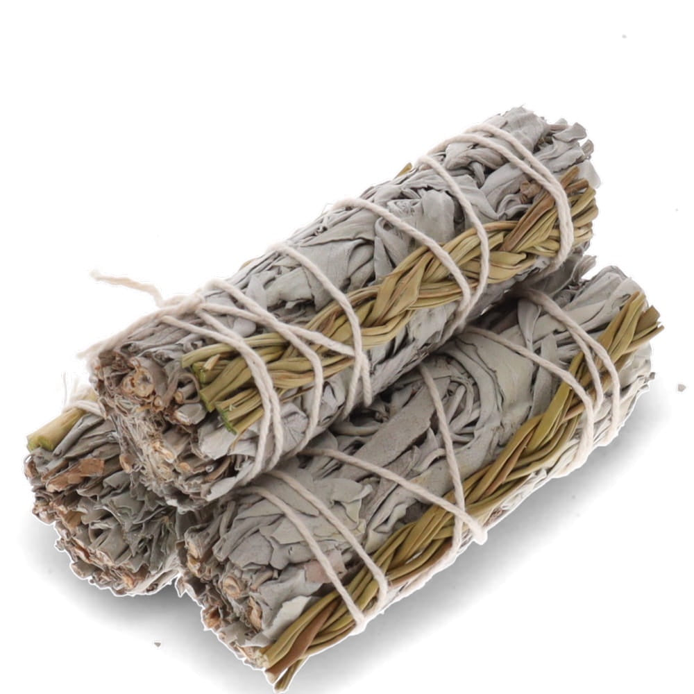 Smudge Stick White Sage and Sweetgrass 10 cm