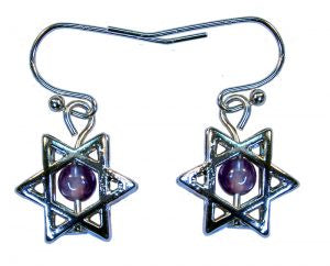 Earrings Amethyst Pentacles Mini