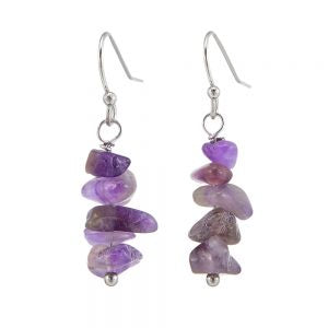 Earrings Amethyst Chip Dainty