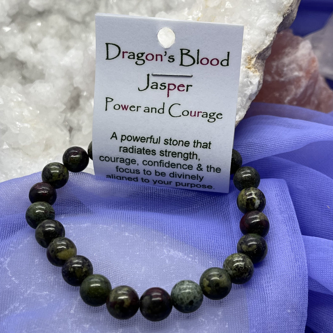 Bracelet Dragons Blood Jasper Bead 8mm