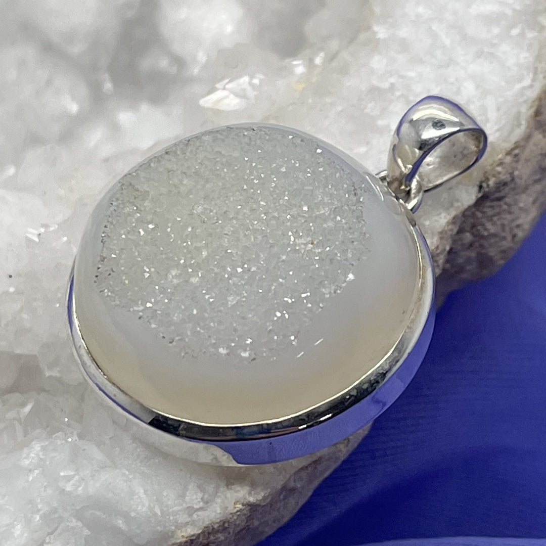 Pendant Druzy Quartz Round XL 4.1 cm