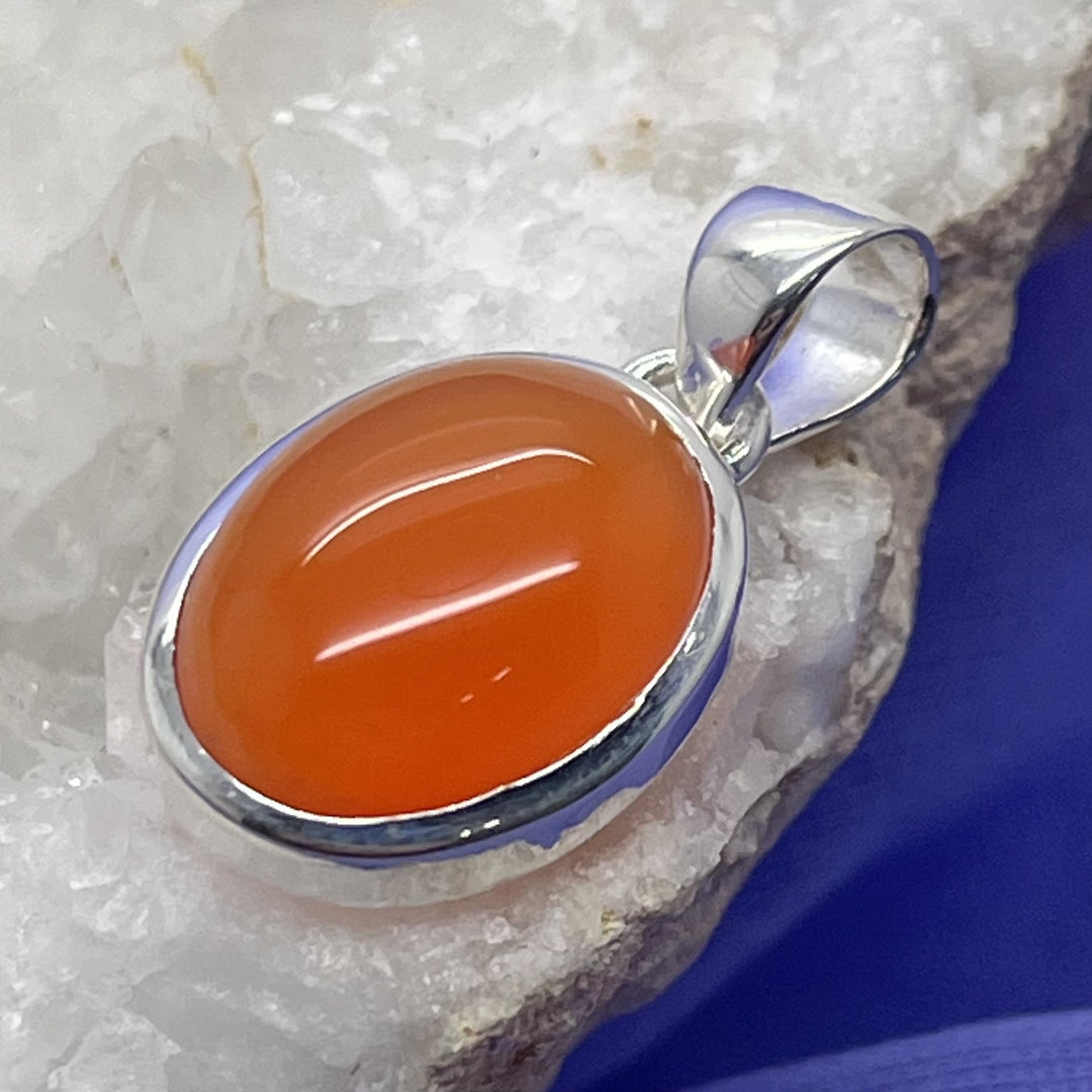 Pendant Carnelian Oval 2.7 cm