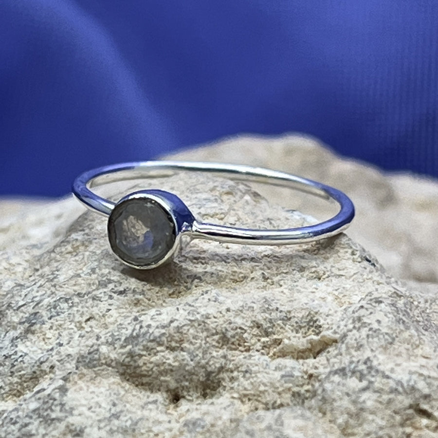 Ring Rainbow Moonstone Petite Mini Round | Carpe Diem With Remi