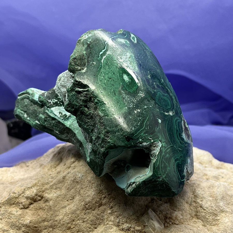 Malachite Piece Polished Face | Carpe Diem With Remi