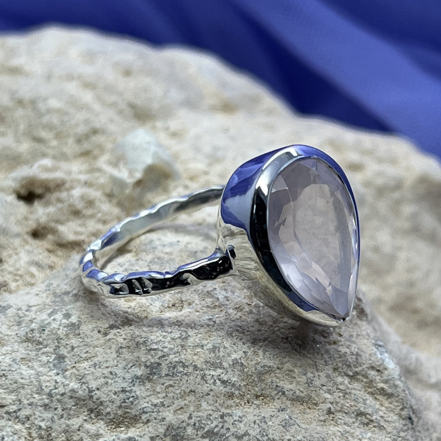 Ring Rose Quartz Faceted 1.6 cm | Carpe Diem With Remi