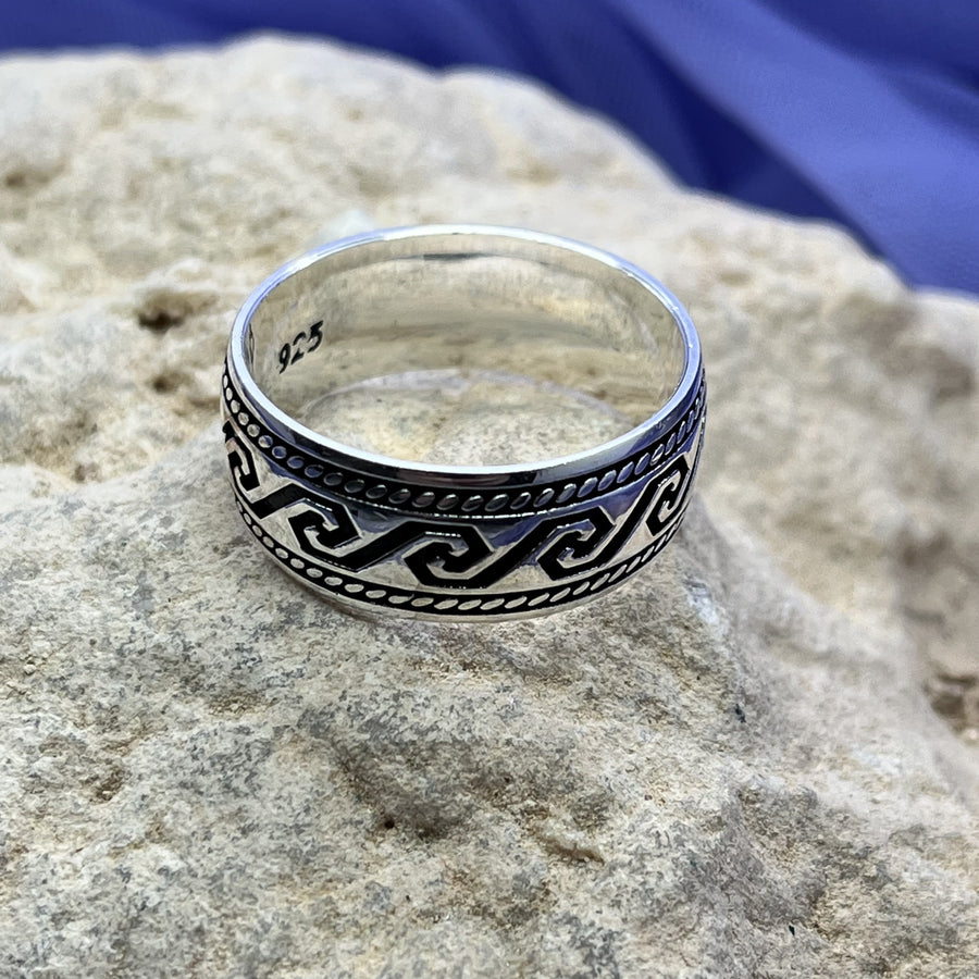 Mens Ring Wave Design Size 11 | Carpe Diem With Remi