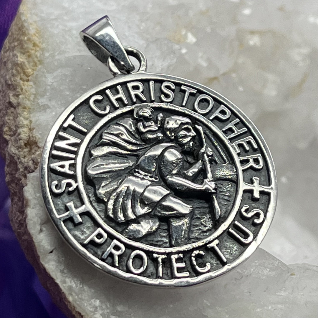 Pendant Saint Christopher Round 3.8 cm