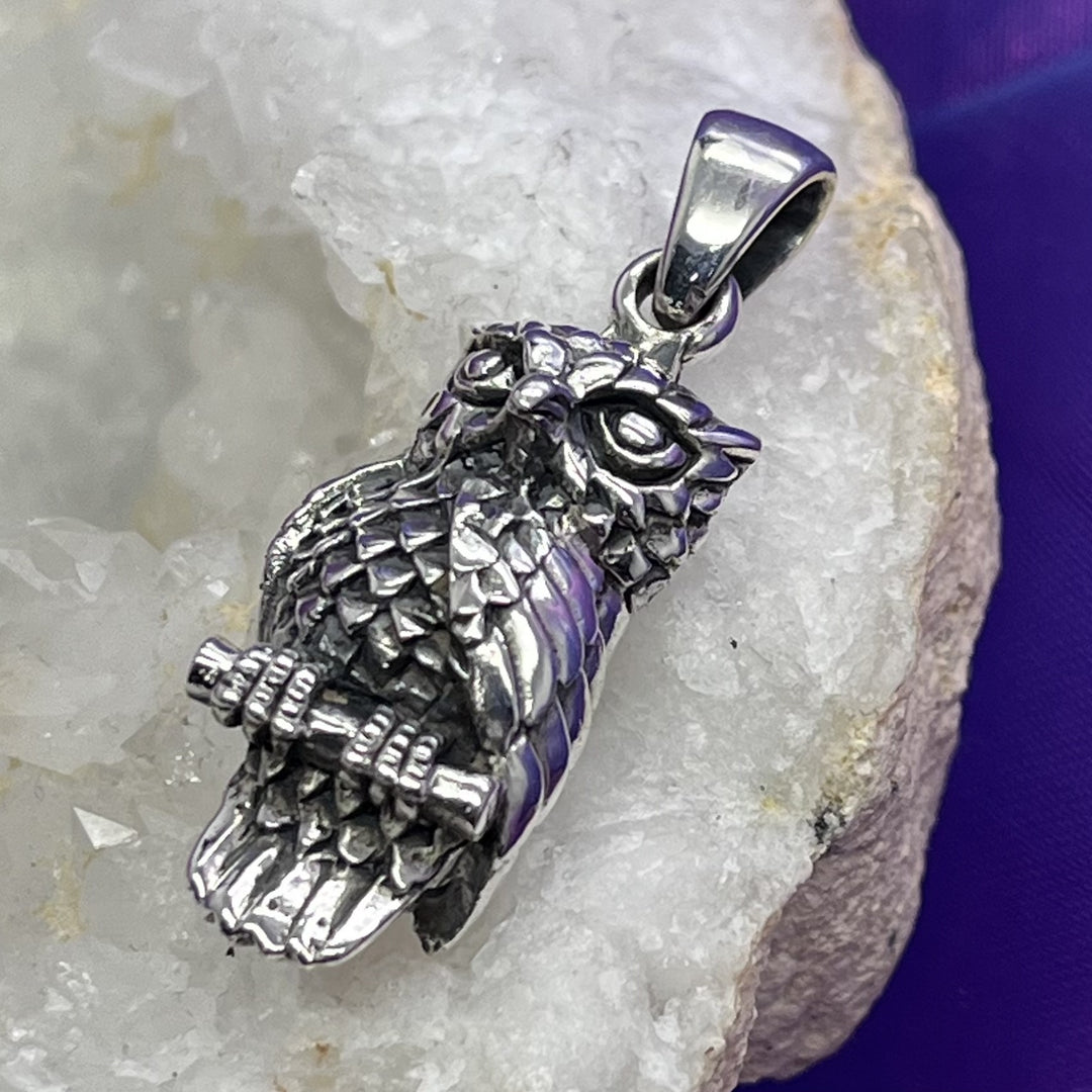 Pendant Owl Standing 3.1 cm