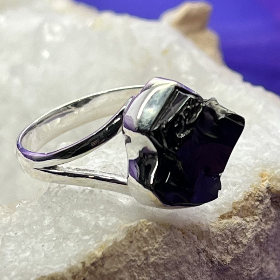 Ring Shungite Royal Noble Raw 1.50 cm