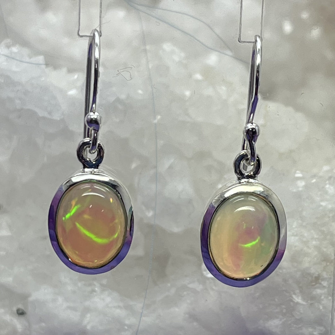 Earrings Opal Ethiopian Oval 2.8 cm