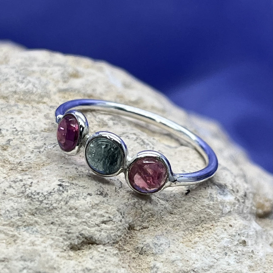 Ring Pink and Blue Tourmaline Mini | Carpe Diem With Remi