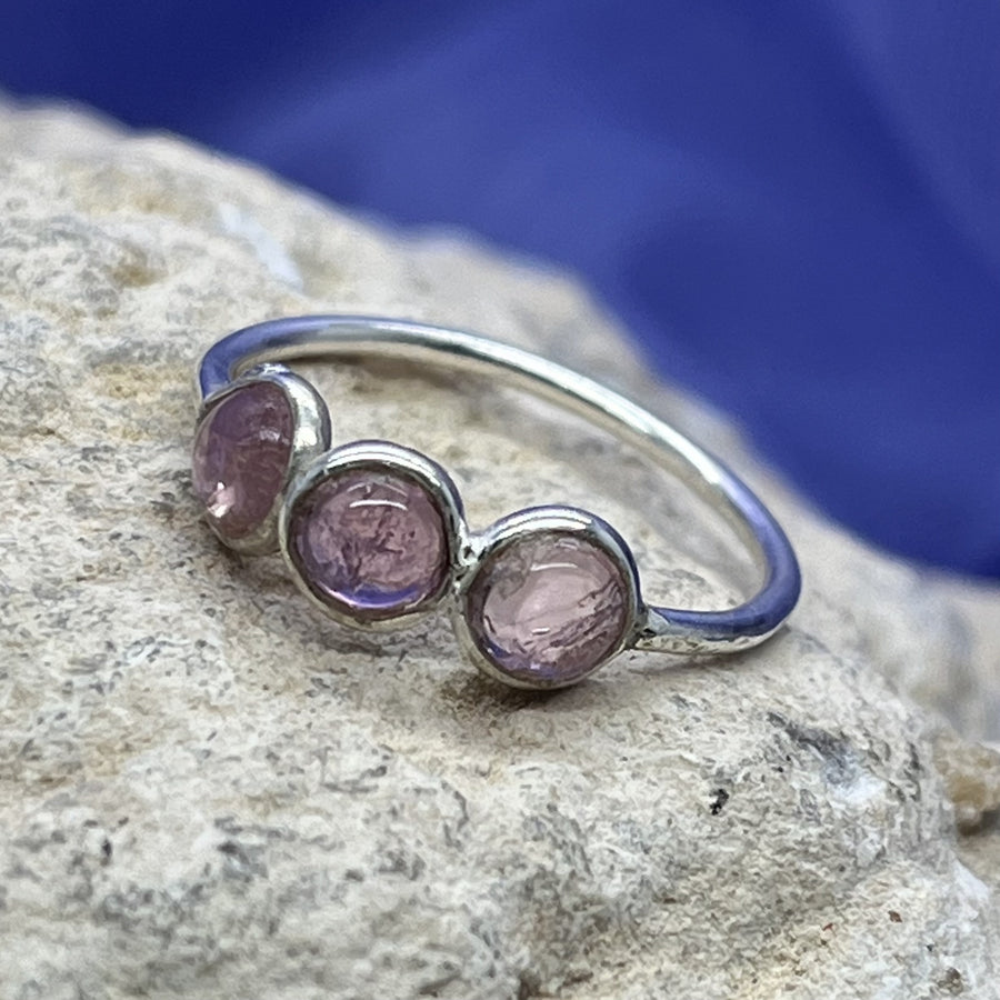 Ring Pink Tourmaline  3 Stone | Carpe Diem With Remi