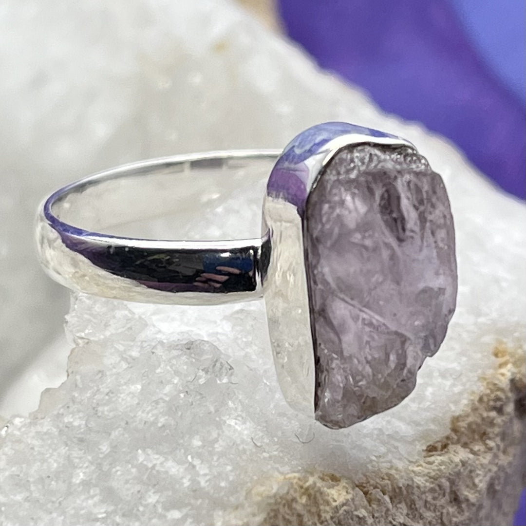 Ring Kunzite Raw 1.5 cm Size 12