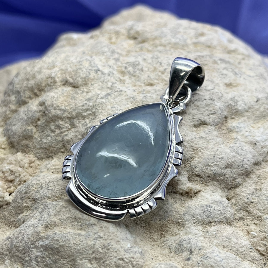 Pendant Aquamarine Teardrop 4.2 cm | Carpe Diem With Remi