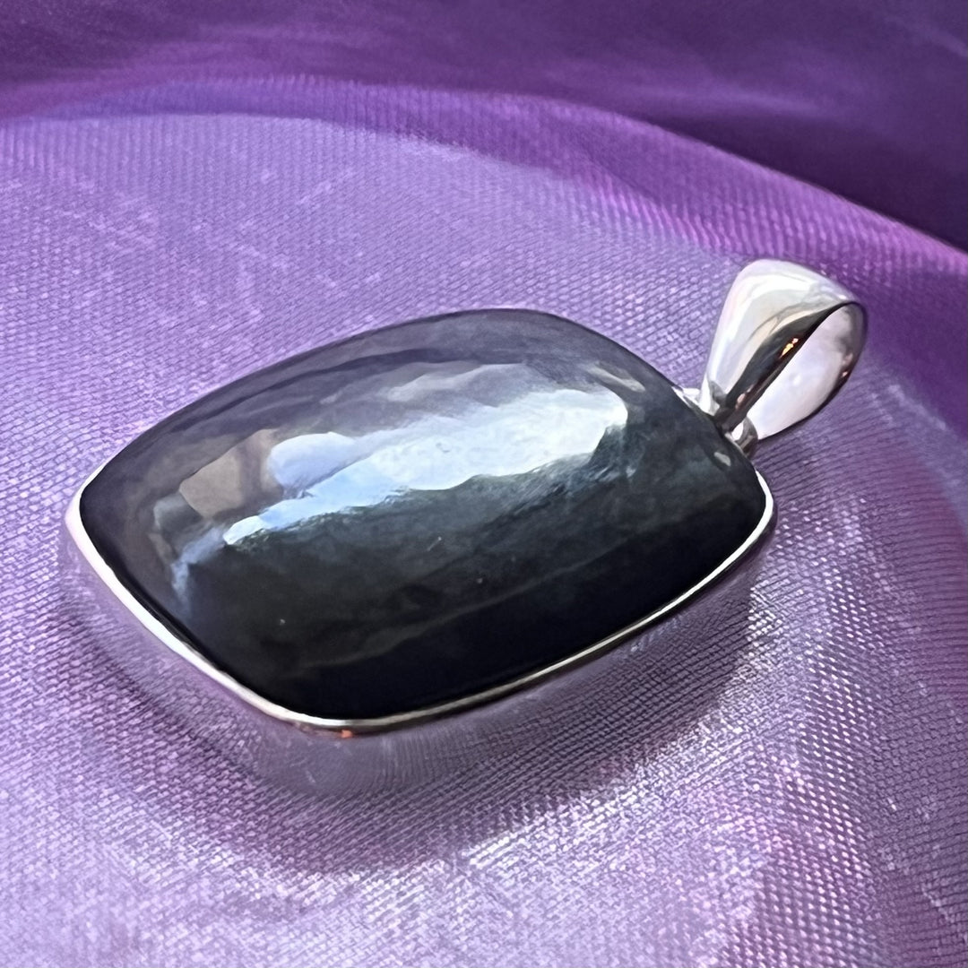 Pendant Velvet Obsidian Rectangle 3.8 cm