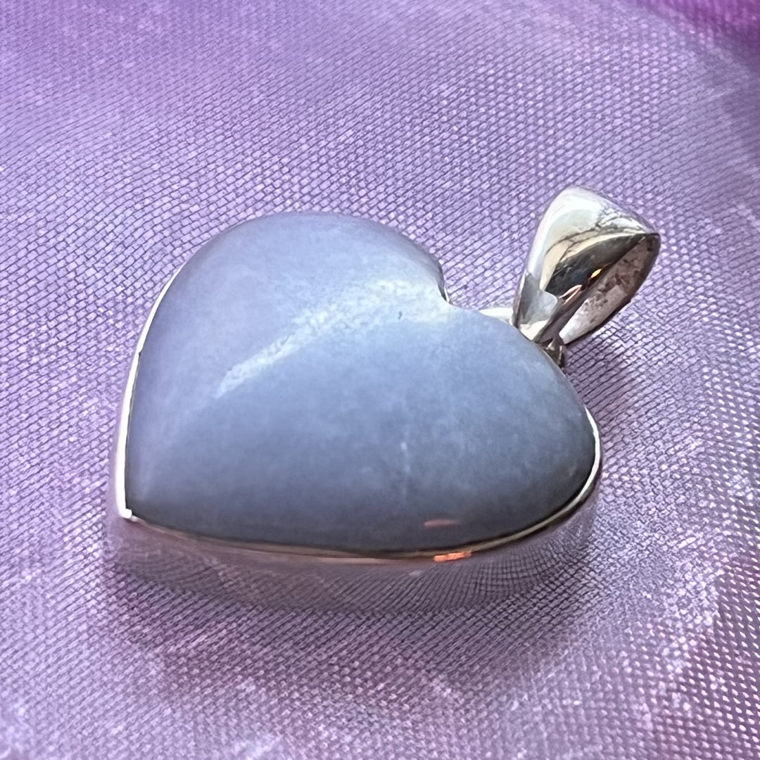 Pendant Heart Angelite 3.1 cm