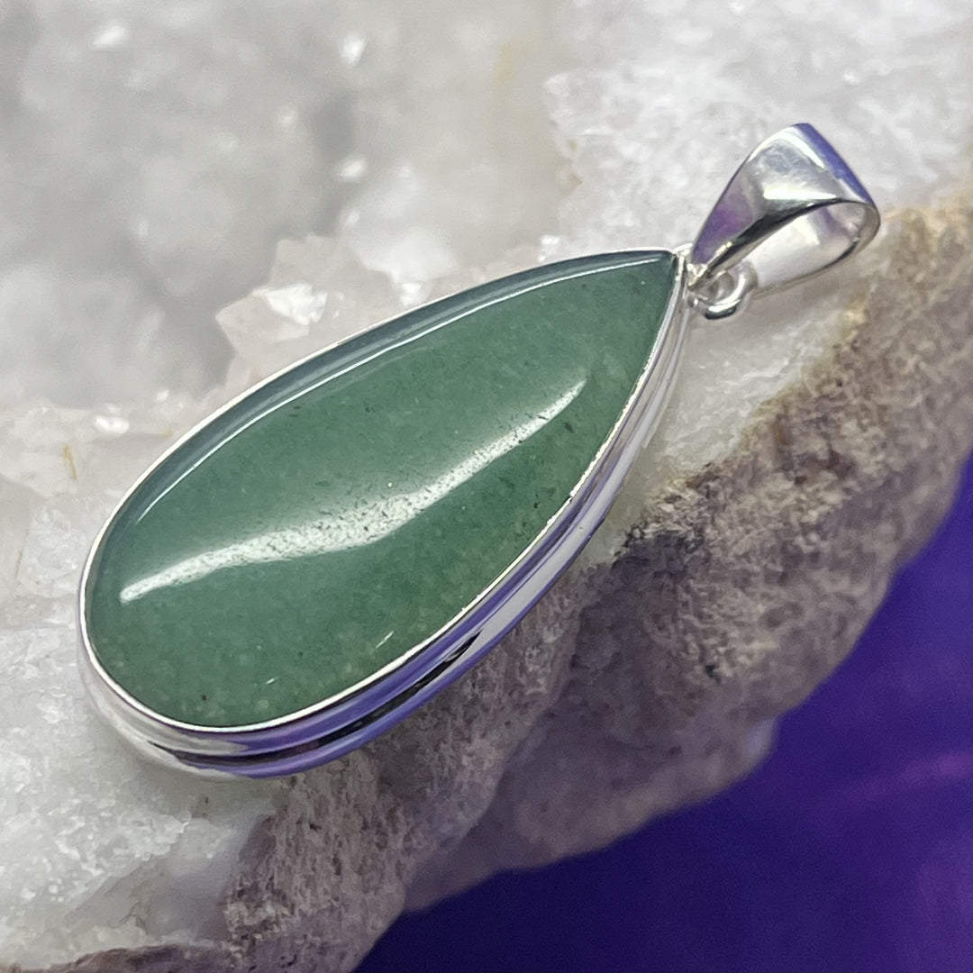 Pendant Green Aventurine Teardrop 4.4 cm