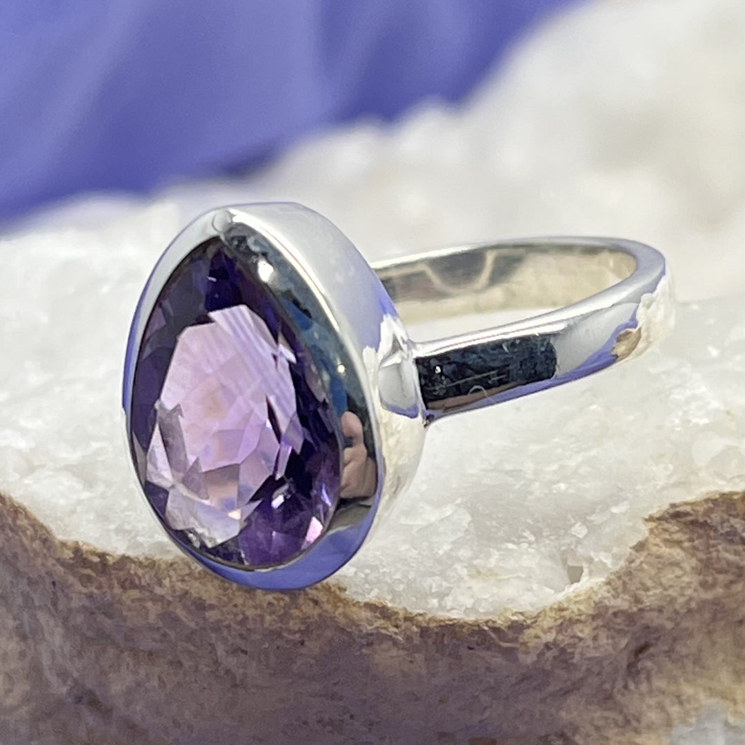 Ring Amethyst Teardrop XL