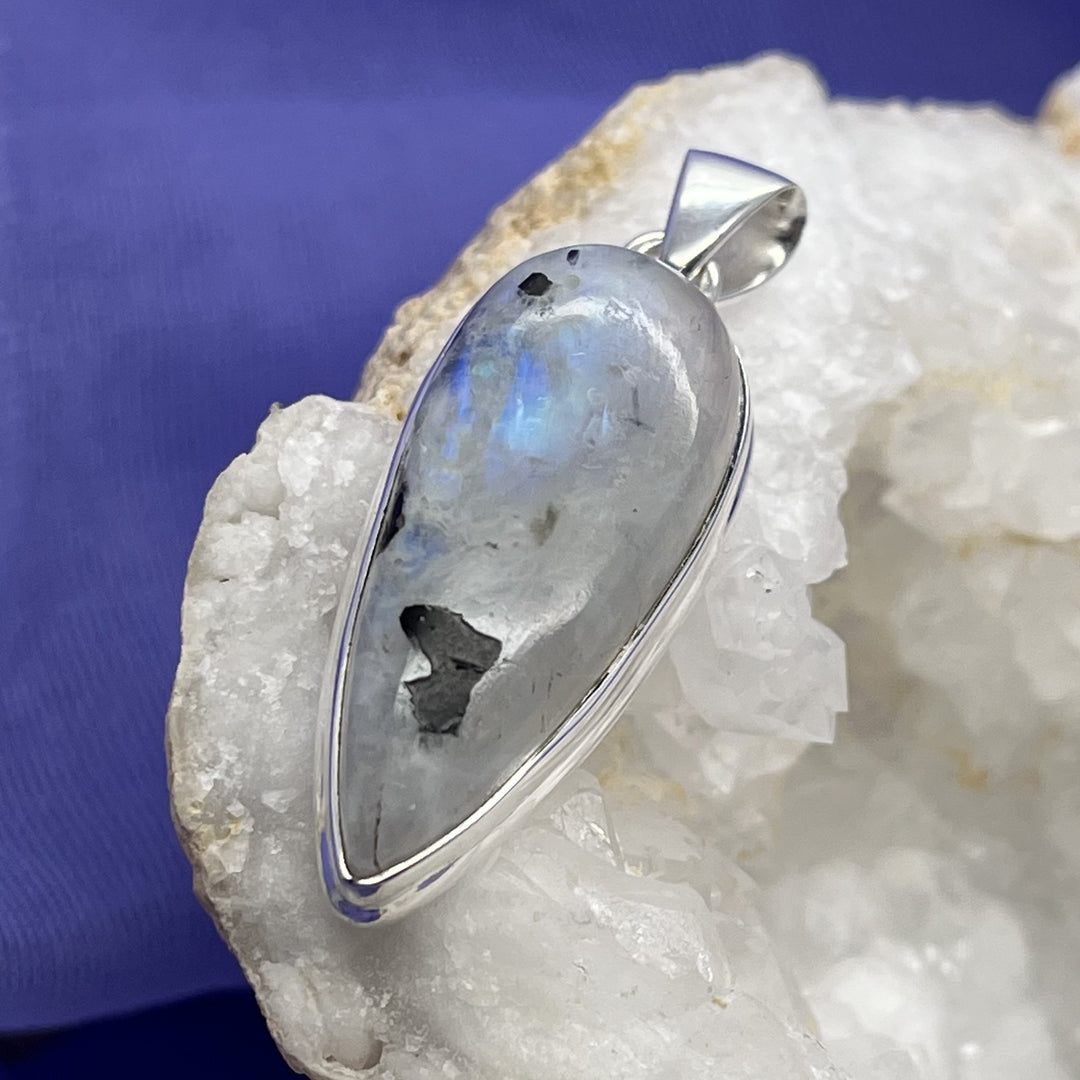 Pendant Rainbow Moonstone Teardrop 4.2 cm