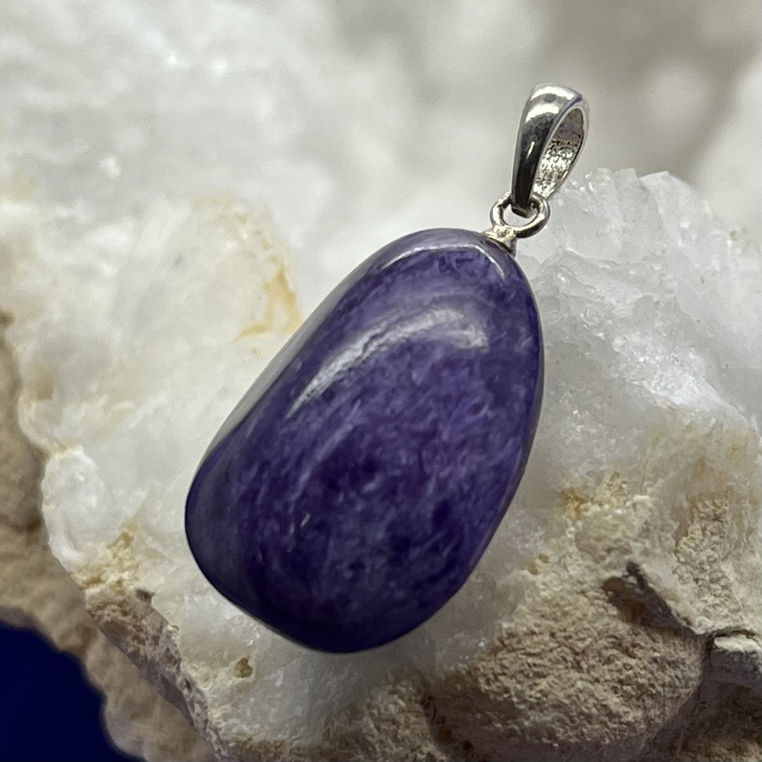 Pendant Charoite Tumble 2.8 cm