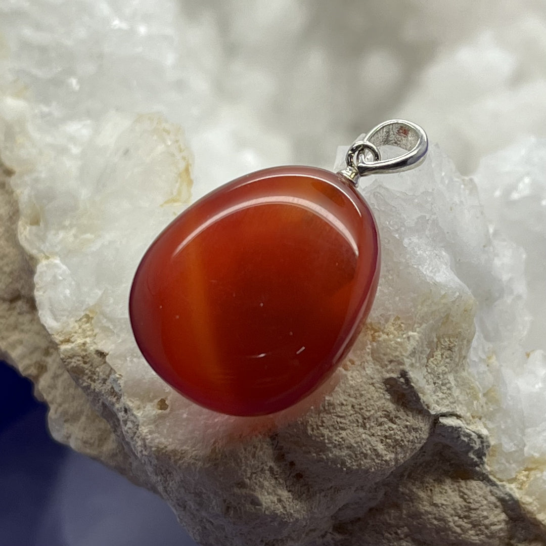 Pendant Carnelian Tumble 2.8 cm