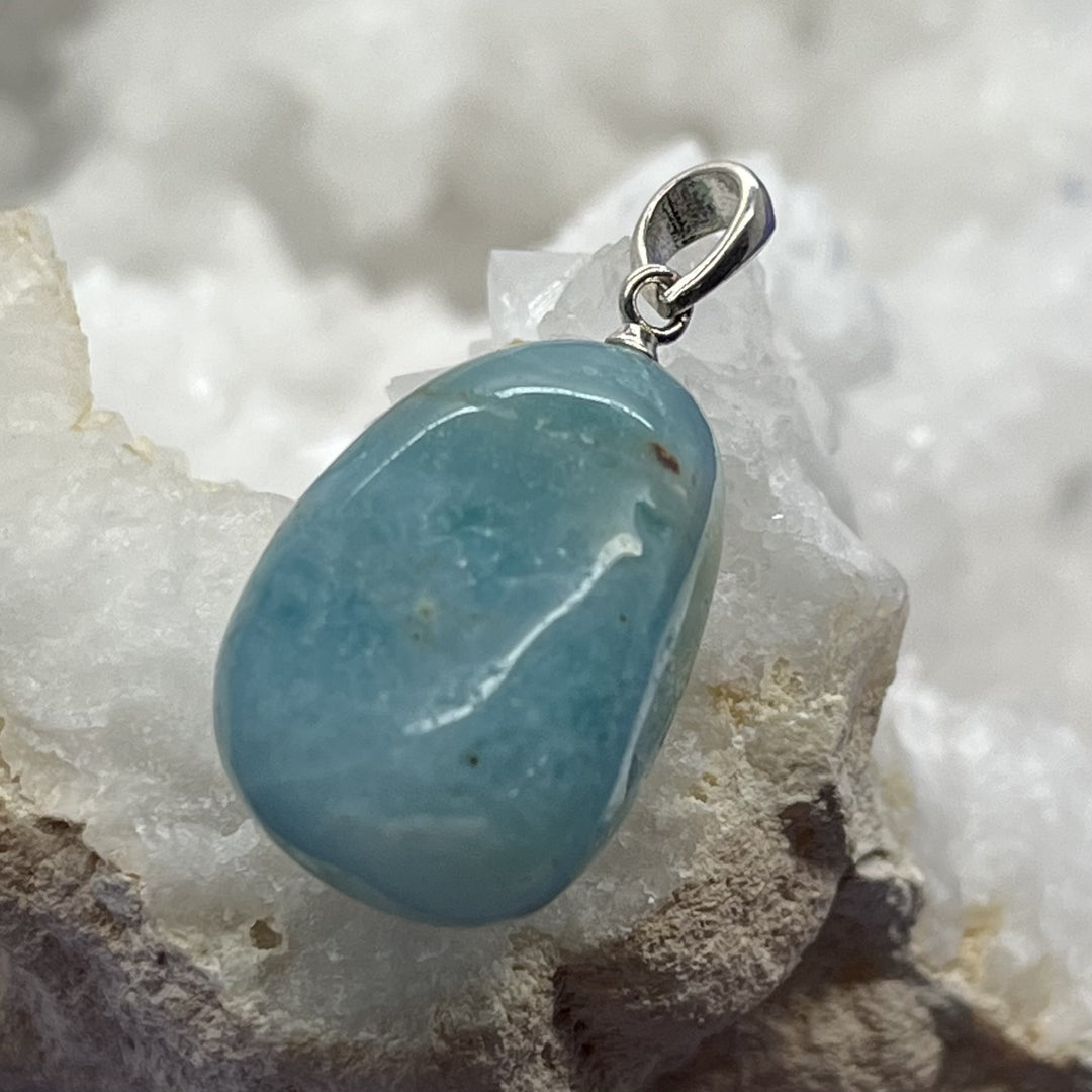 Pendant Amazonite Blue Tumble 2.8 cm