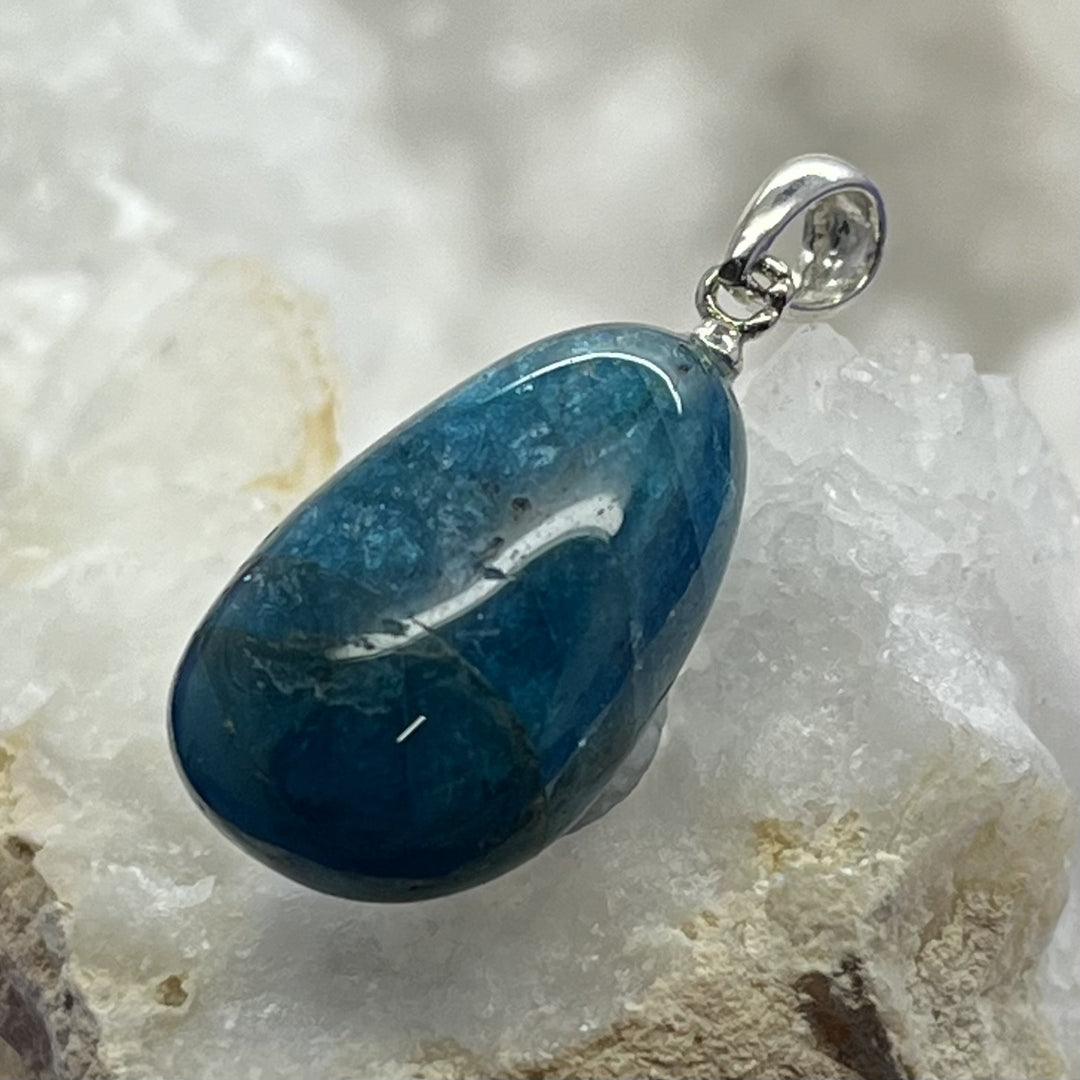 Pendant Apatite Blue Tumble 2.8 cm