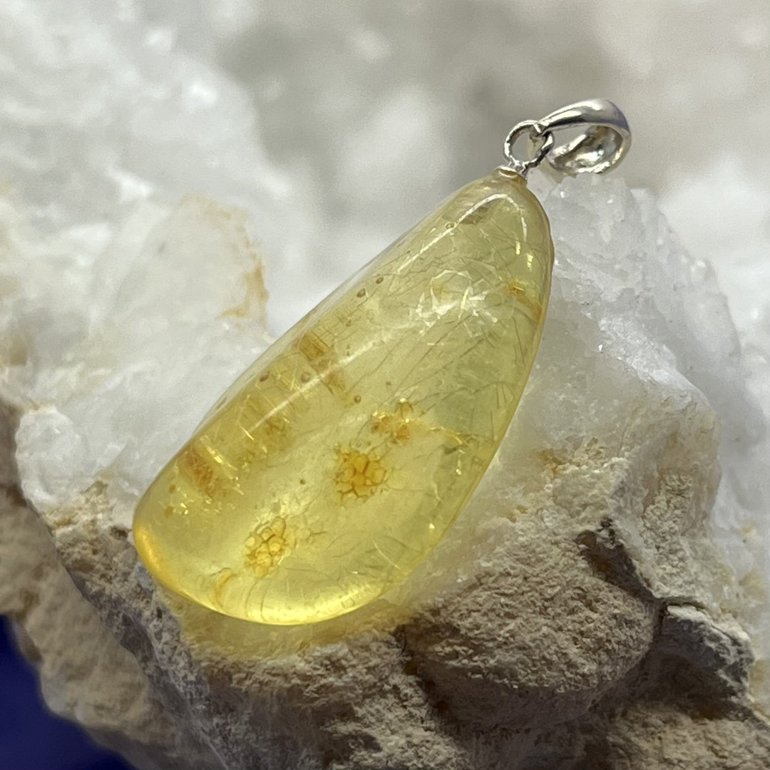 Pendant Amber Tumbled 2.8 cm