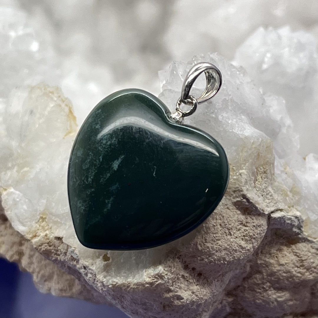 Heart Pendant Bloodstone 2.8 cm