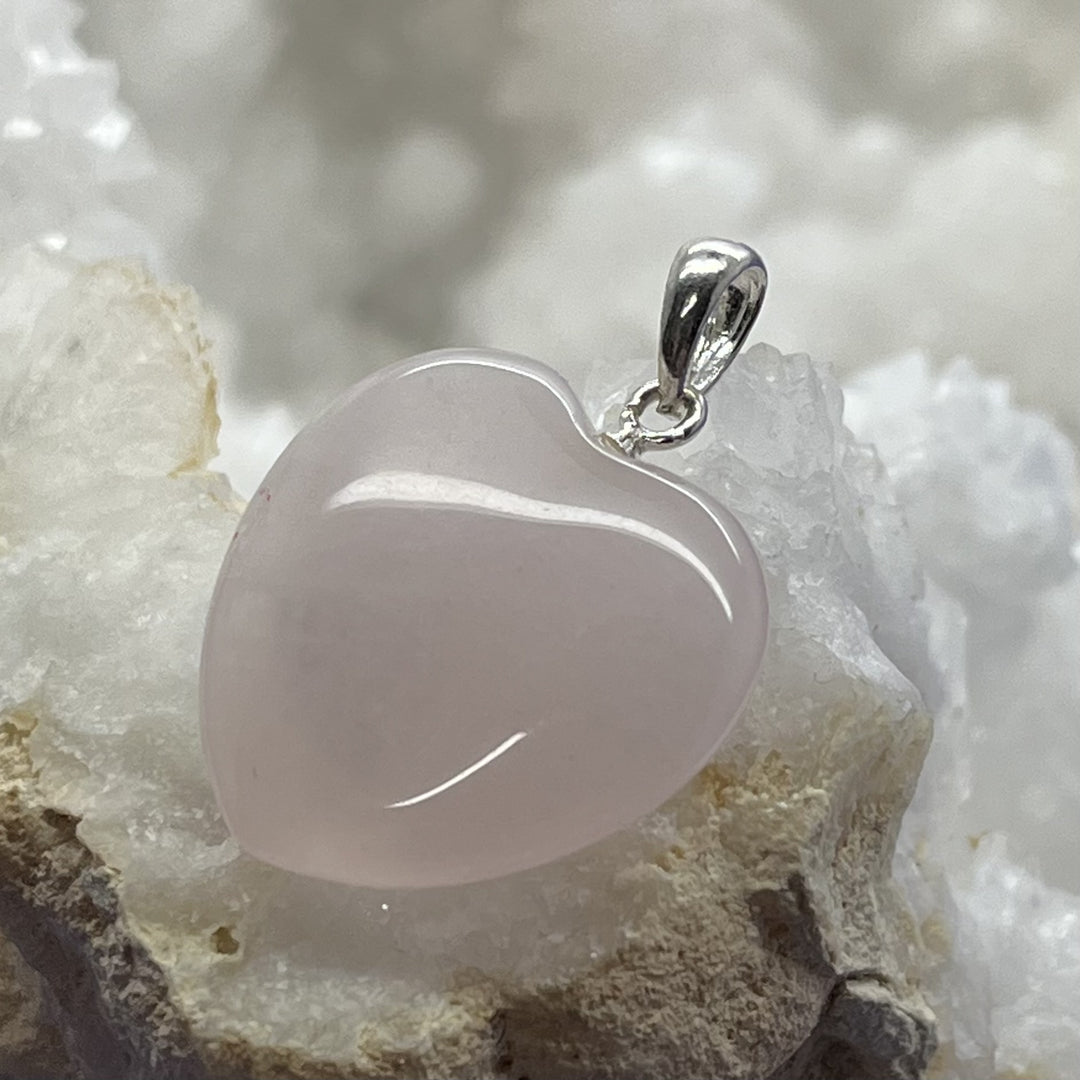 Pendant Heart Rose Quartz 2.8 cm