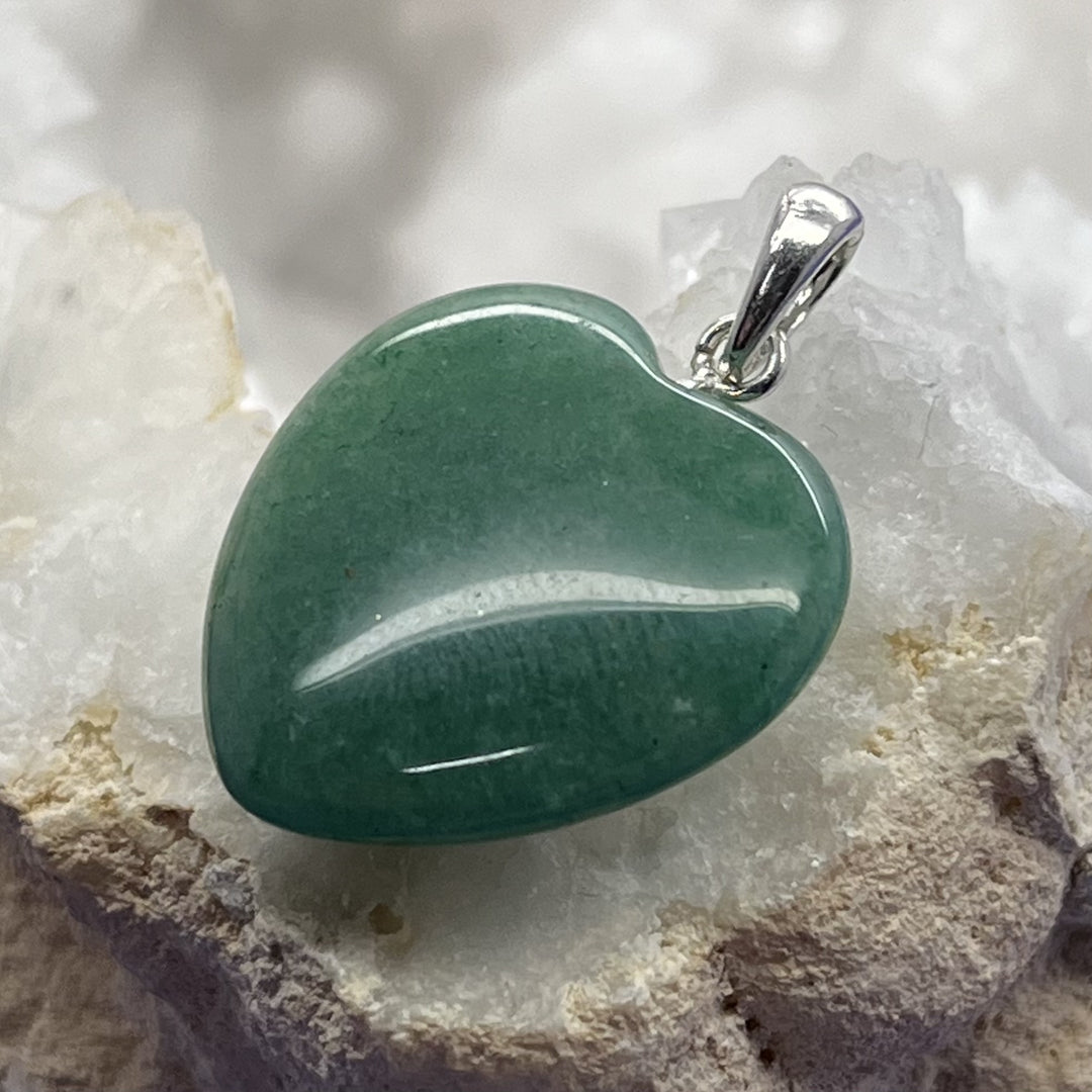 Heart Pendant Aventurine Green 2.8 cm