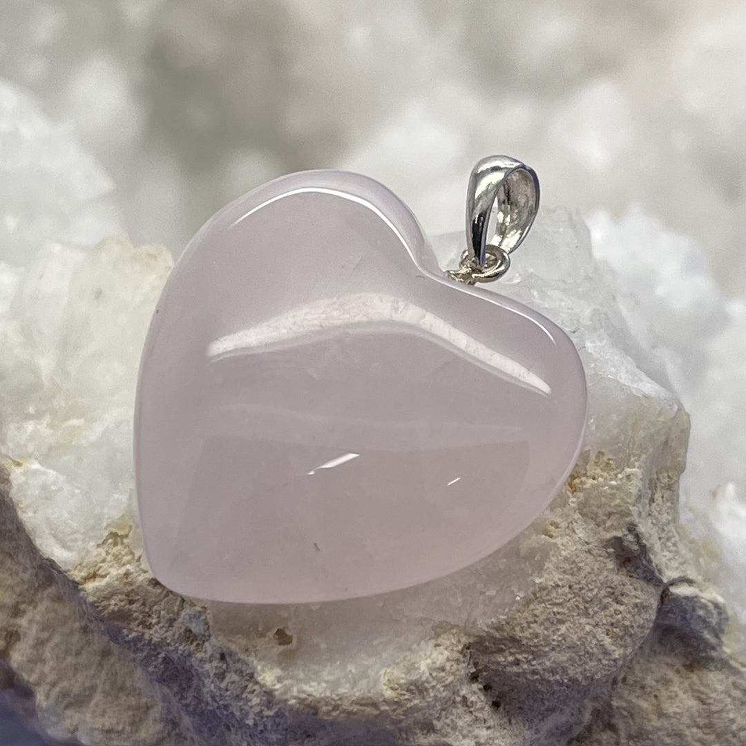 Heart Pendant Rose Quartz 3.0 cm