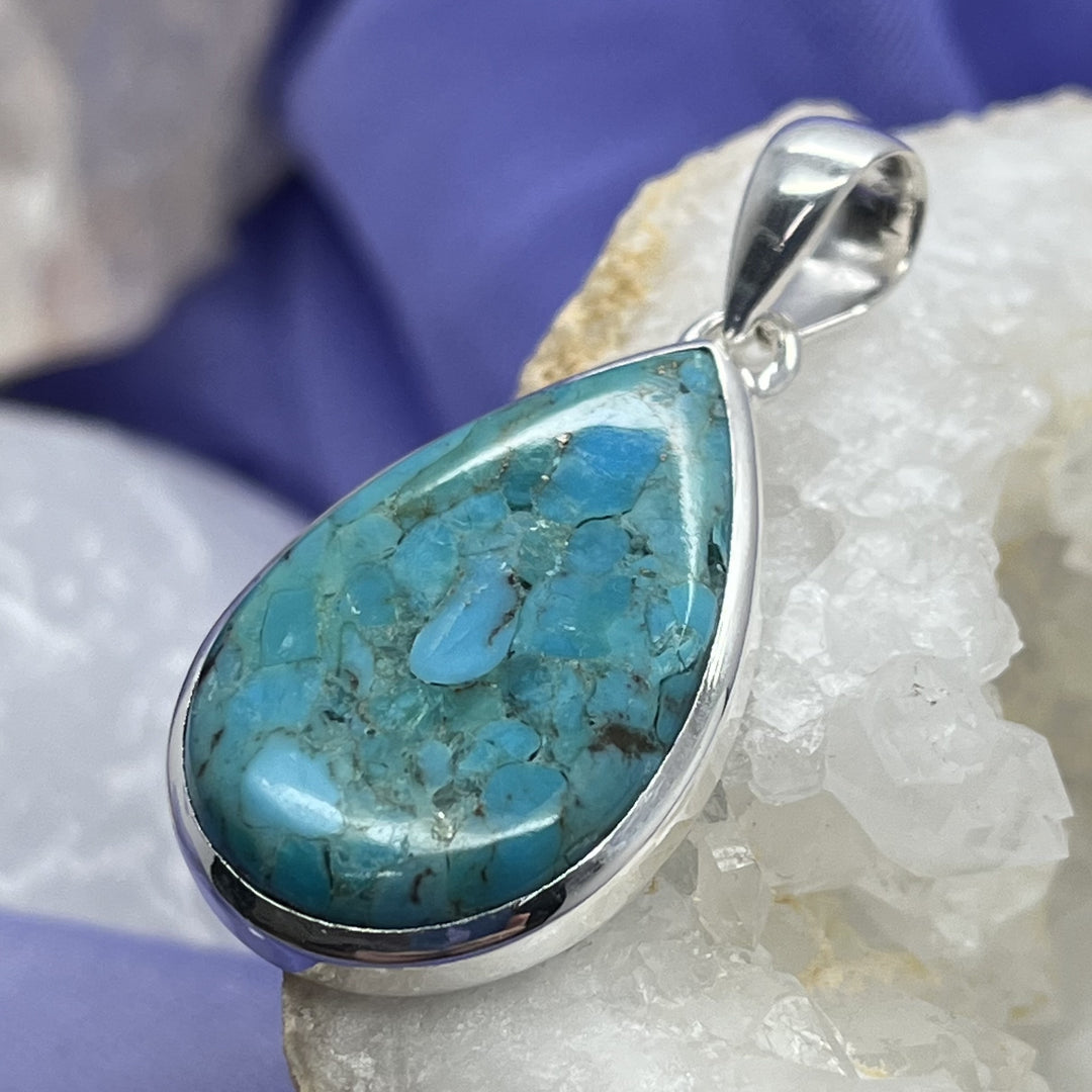 Pendant Turquoise Sleeping Beauty Teardrop 4.2 cm