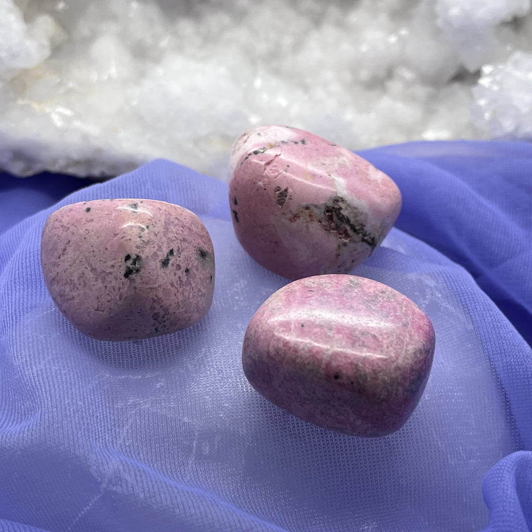 Peruvian Rhodonite Tumble Stone - AAA Quality