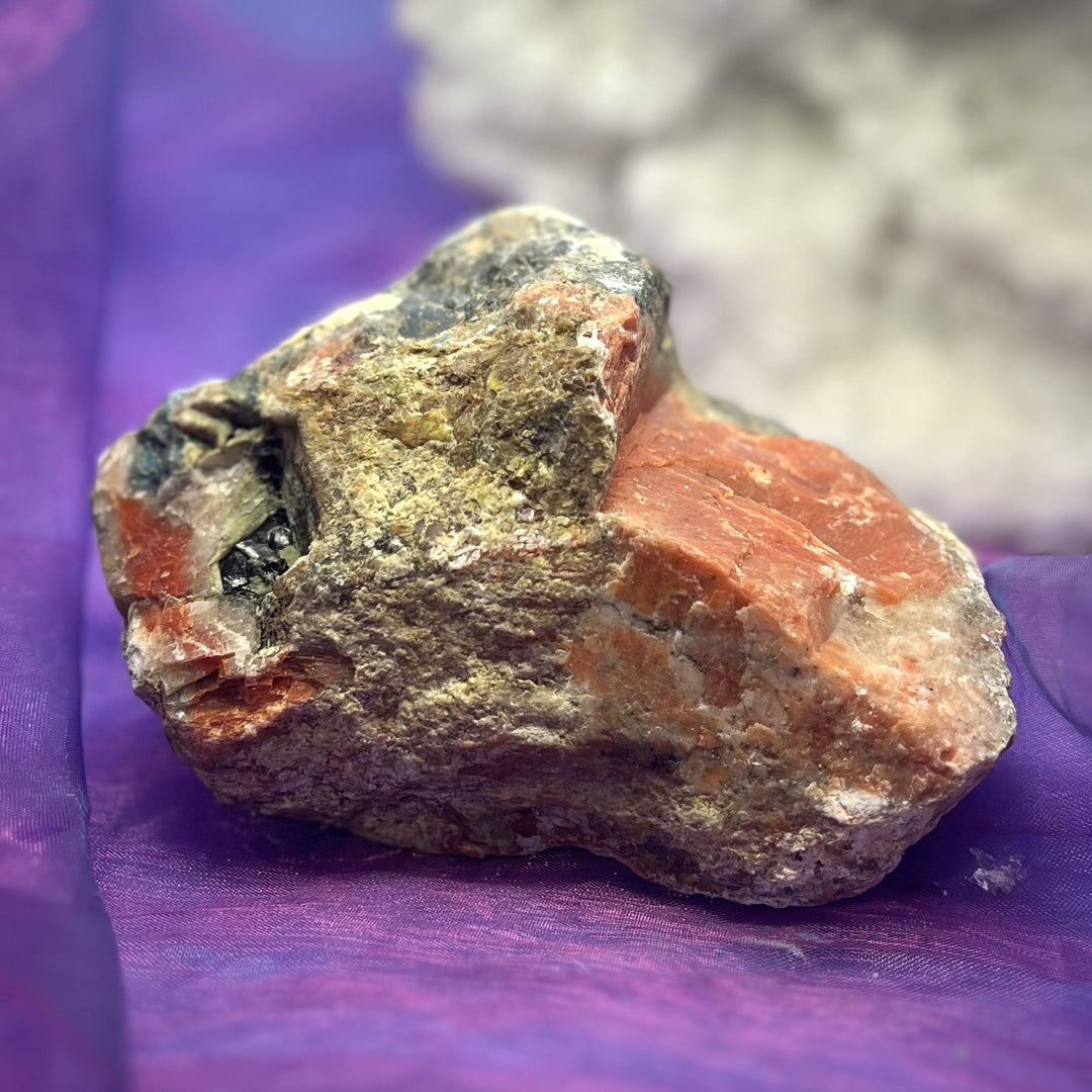 Apatite In Sunstone Raw 11.8 cm