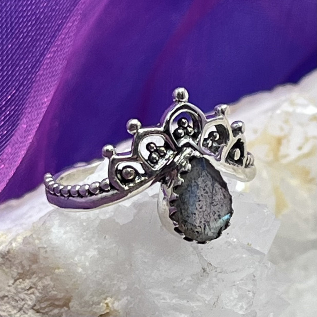 Ring Labradorite Teardrop Tiara 0.8 cm