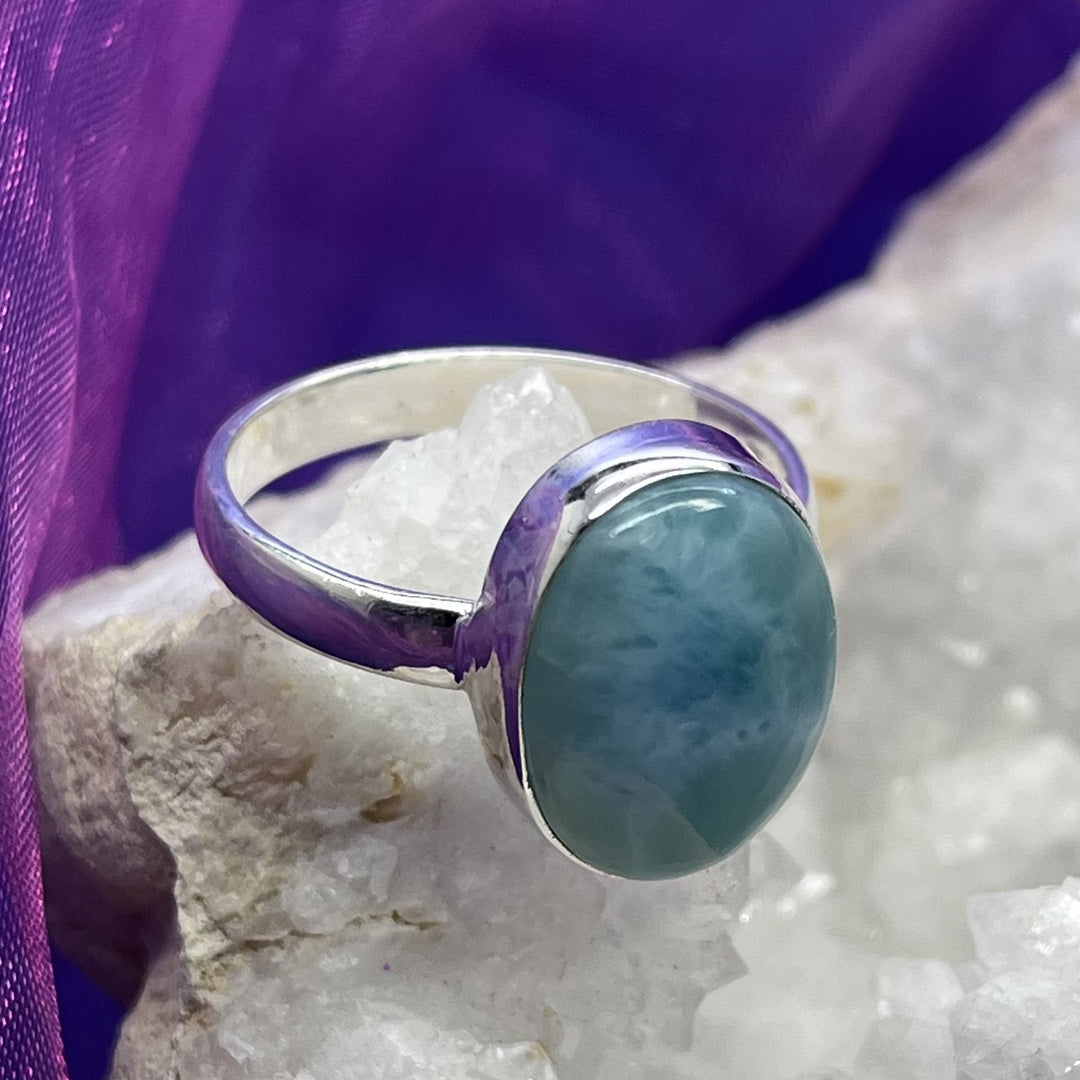 Ring Larimar Oval 1.2 cm