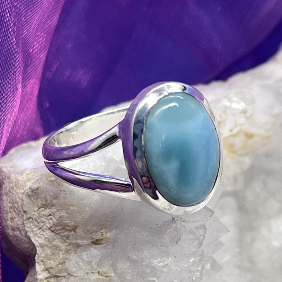 Ring Larimar Oval 1.60 cm