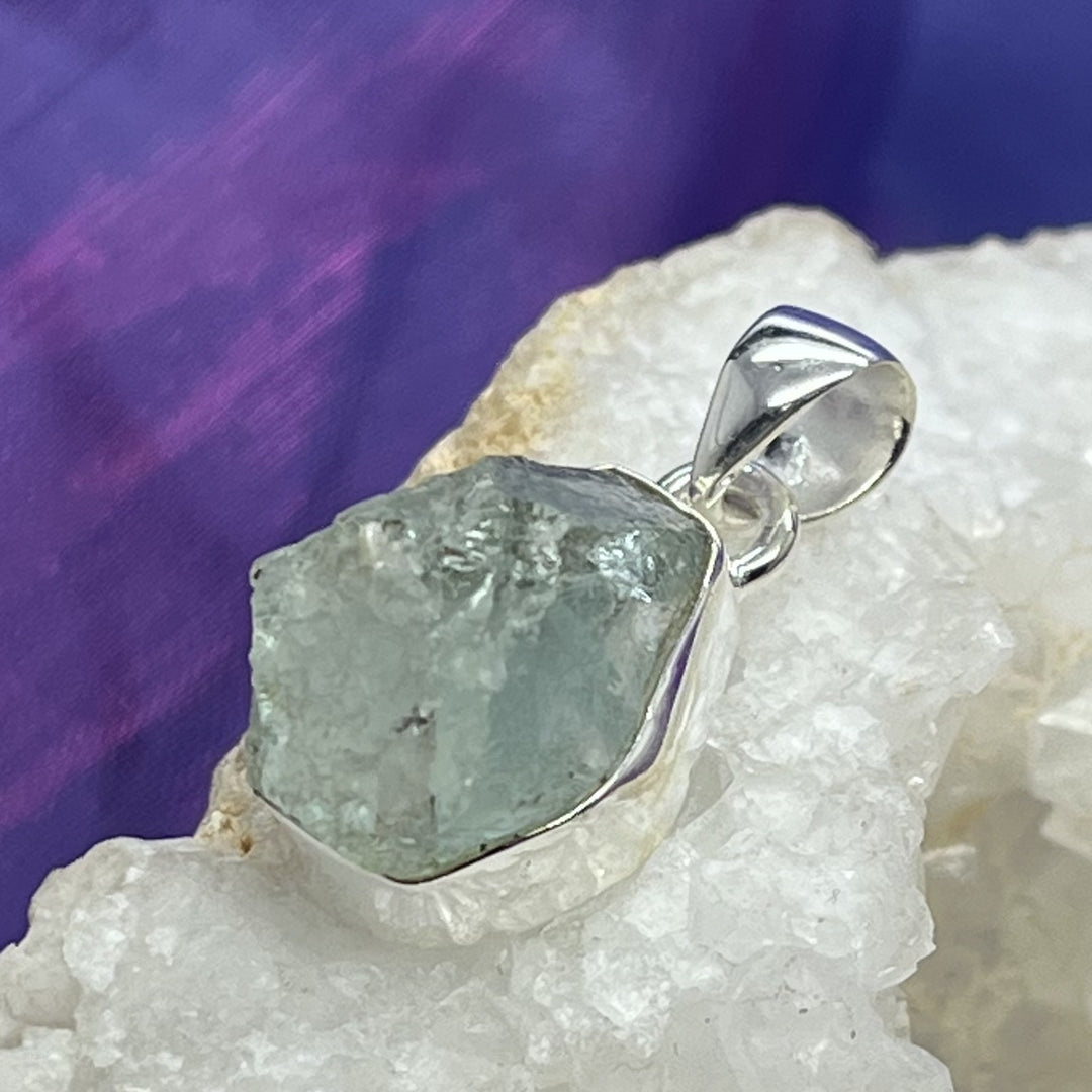 Pendant Aquamarine Raw Freeform 2.70 cm