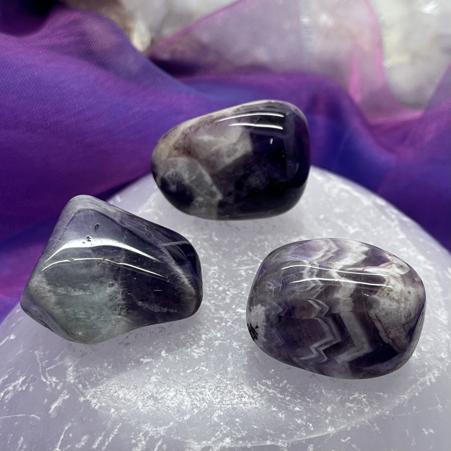 Amethyst Chevron Tumble Stone | Carpe Diem With Remi