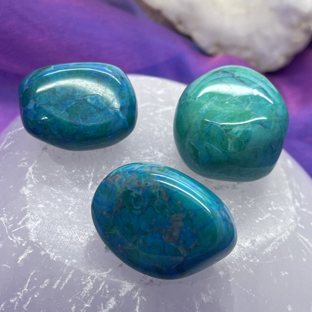 Howlite Chrysocolla Tumble Stone