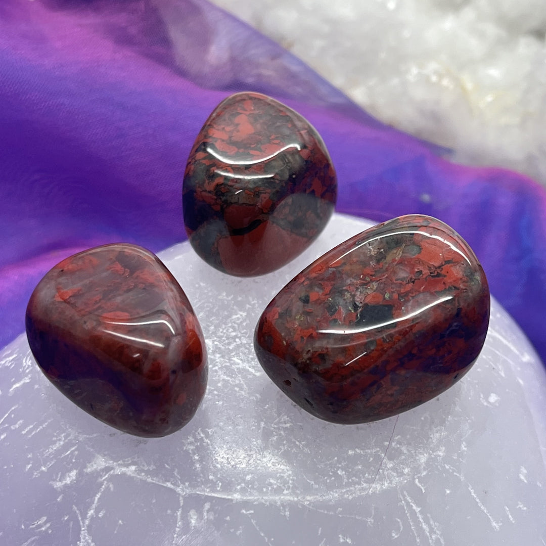 Jasper Breciated Tumble Stone - Healing