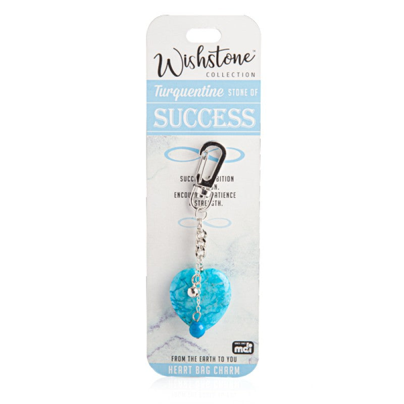 Heart Bag Charm Healing Crystals Turquienette - Success | Carpe Diem With Remi